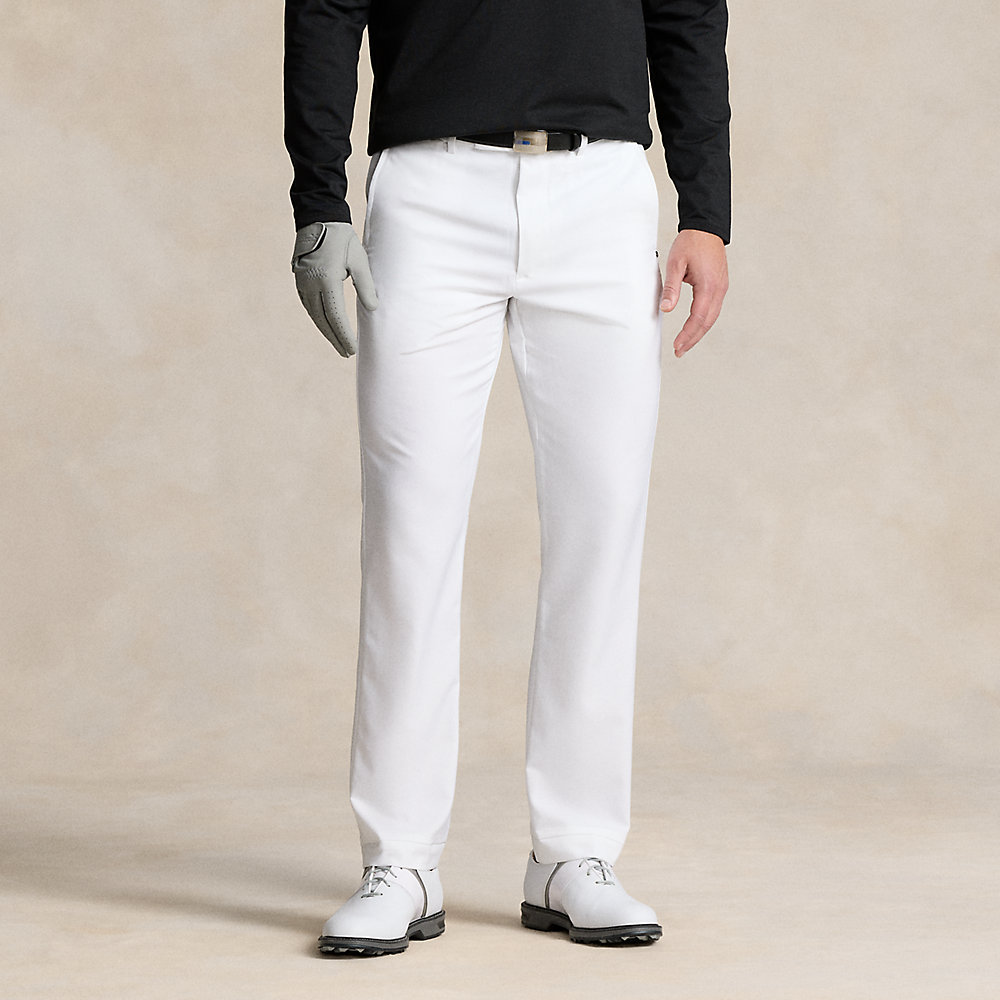 Rlx Golf Tailored Fit Performance Twill Pant In Ceramic White