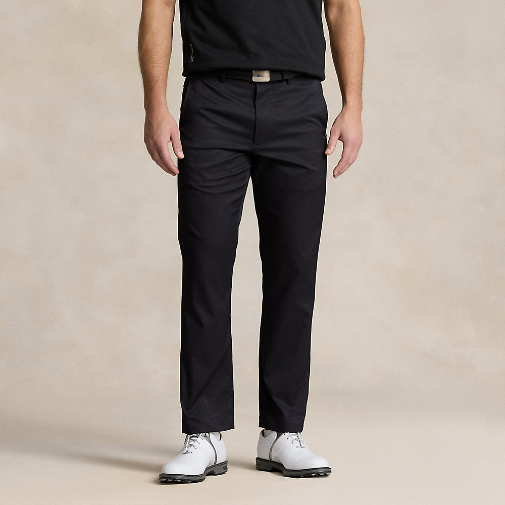 Rlx Golf Tailored Fit Performance Twill Pant In Polo Black