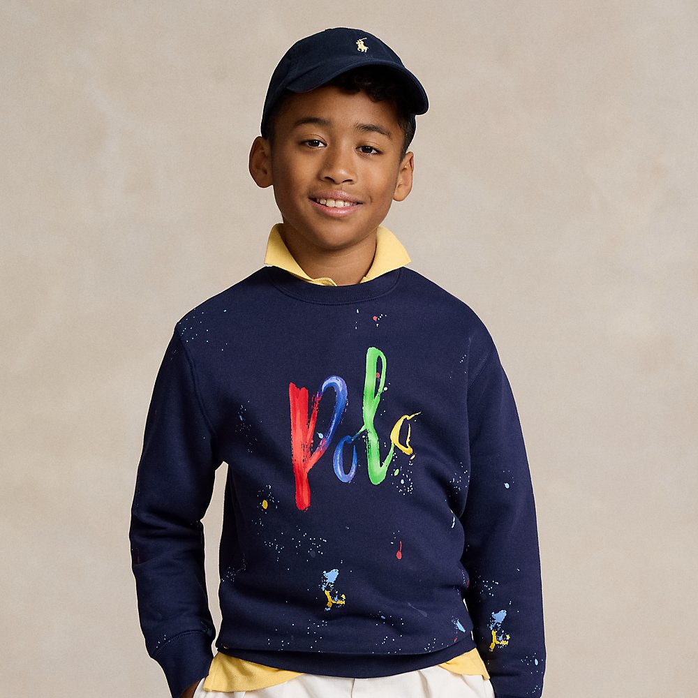 Polo Ralph Lauren Kids' Big Boys Logo Fleece Sweatshirt In Newport Navy