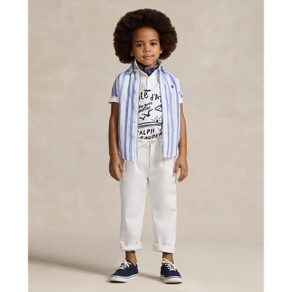 Shop Polo Ralph Lauren Whitman Relaxed Fit Pleated Chino Pant In Deckwash White