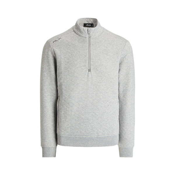 Shop Rlx Golf Classic Fit Quilted Double-knit Pullover In Grey