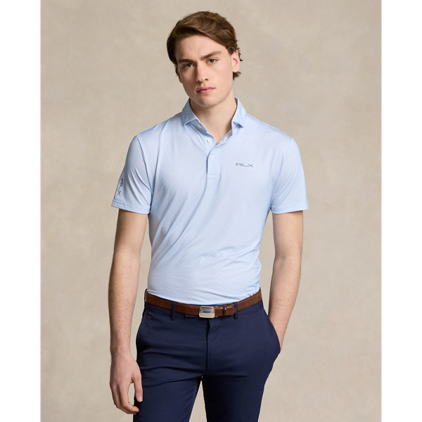 Shop Rlx Golf Tailored Fit Performance Polo Shirt In Blue