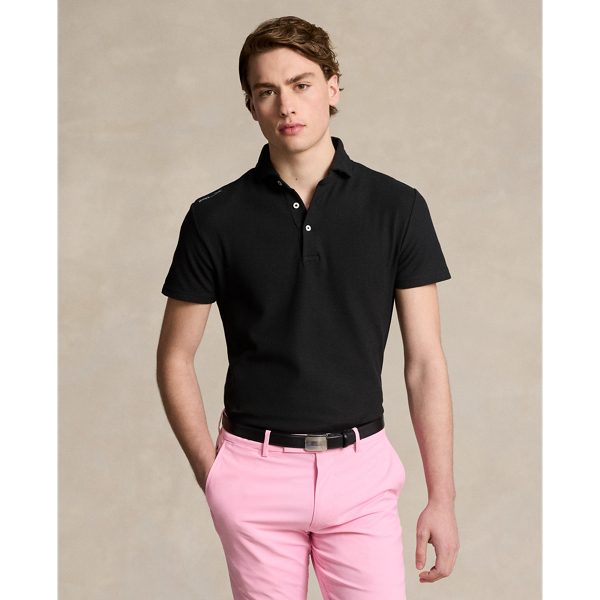 Shop Rlx Golf Tailored Fit Clarus Polo Shirt In Black