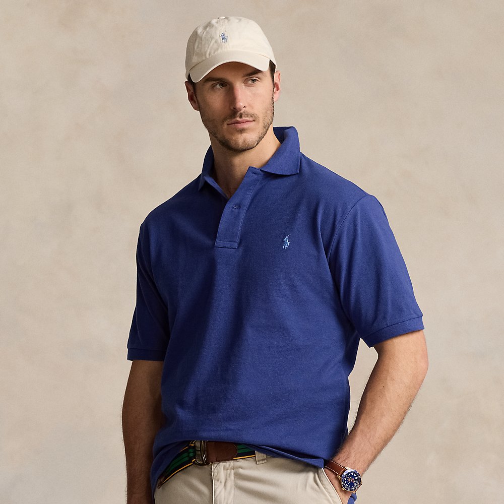 Shop Polo Ralph Lauren The Iconic Mesh Polo Shirt In Beach Royal