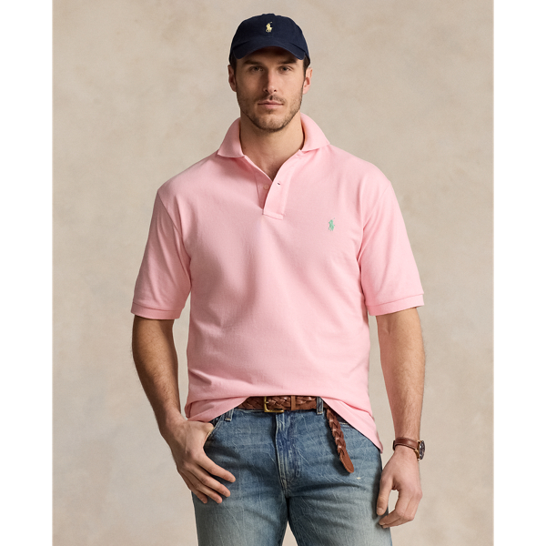 Shop Polo Ralph Lauren The Iconic Mesh Polo Shirt In Garden Pink