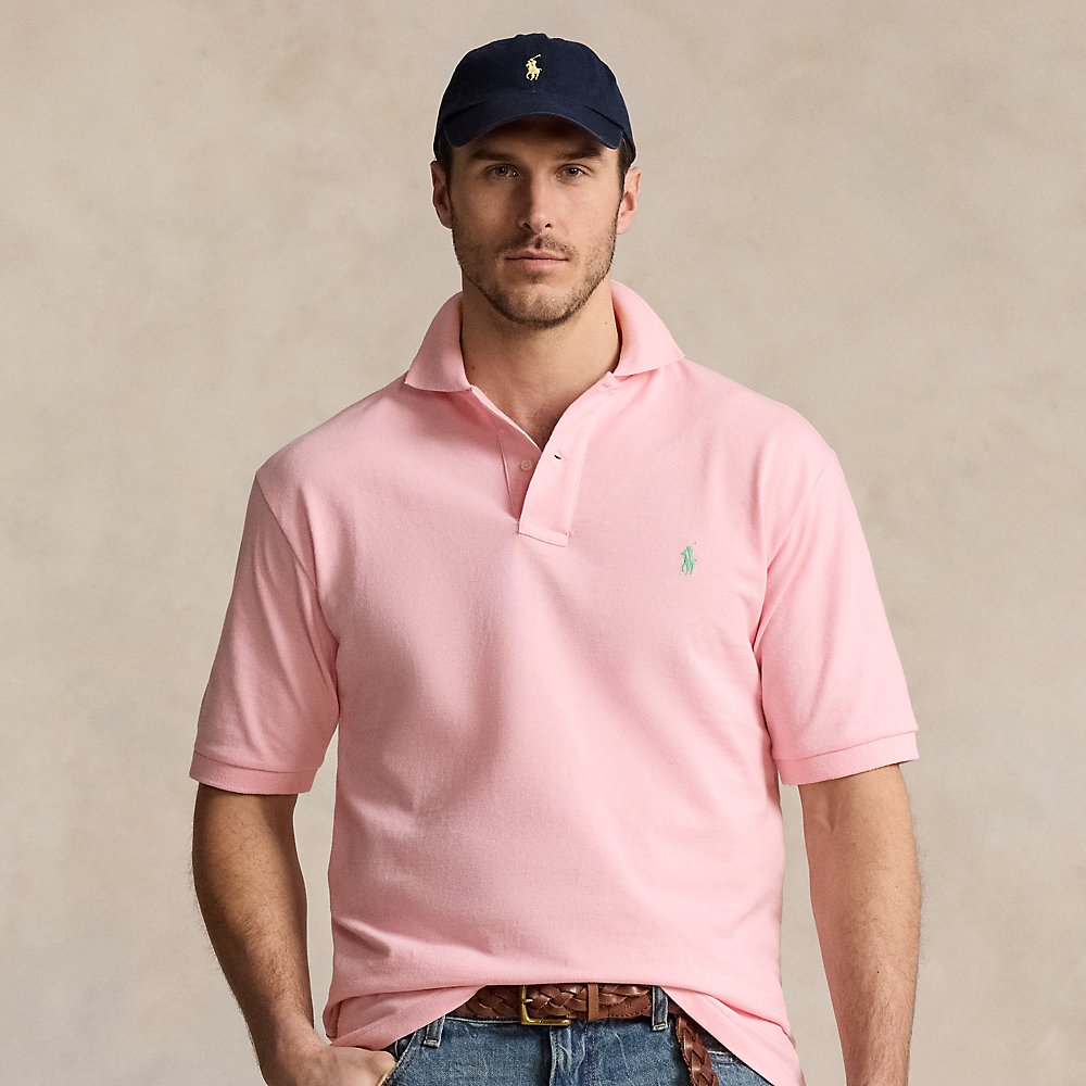 Shop Polo Ralph Lauren The Iconic Mesh Polo Shirt In Garden Pink