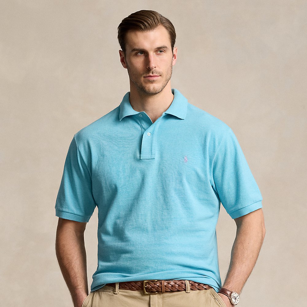 Polo Ralph Lauren The Iconic Mesh Polo Shirt In Turquoise Nova Heather