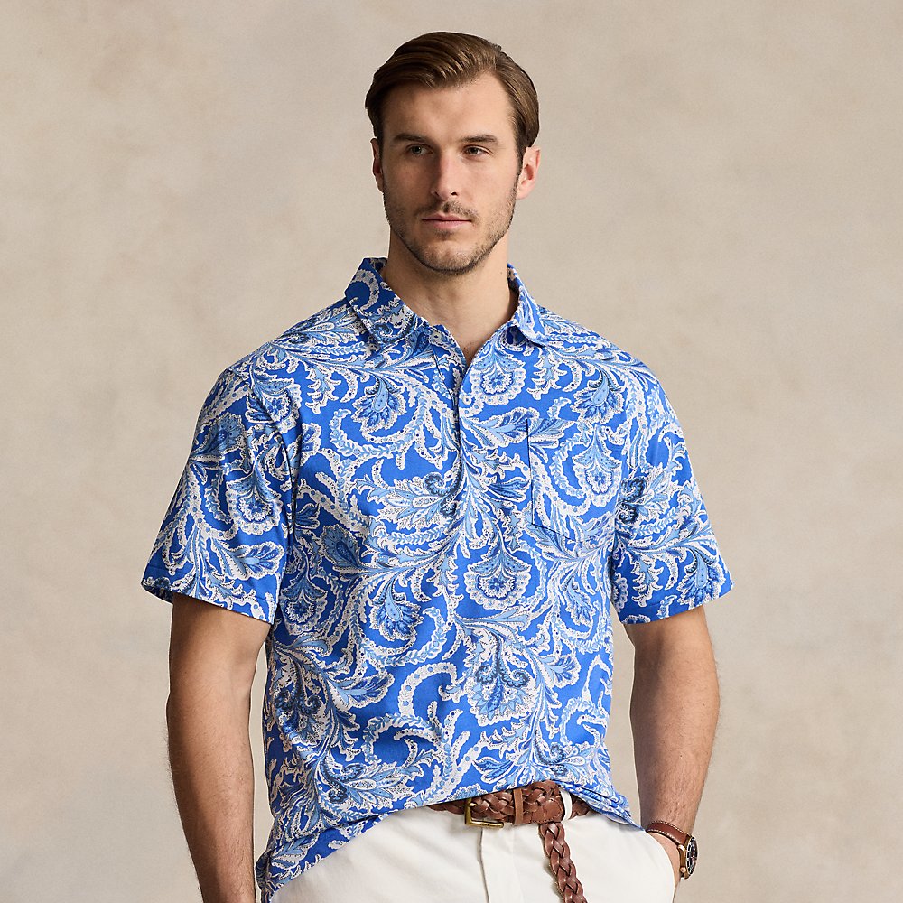 Polo Ralph Lauren Standard Fit Printed Jersey Polo Shirt In Shorewood Paisley