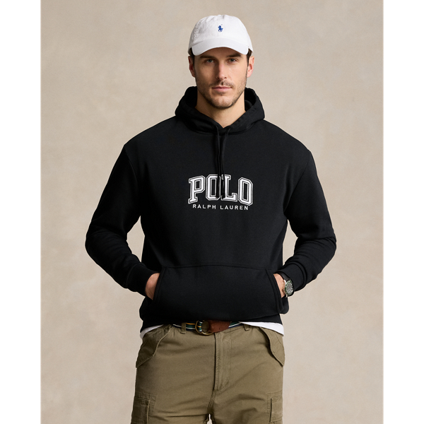 Polo Ralph Lauren Logo Fleece Hoodie In Polo Black