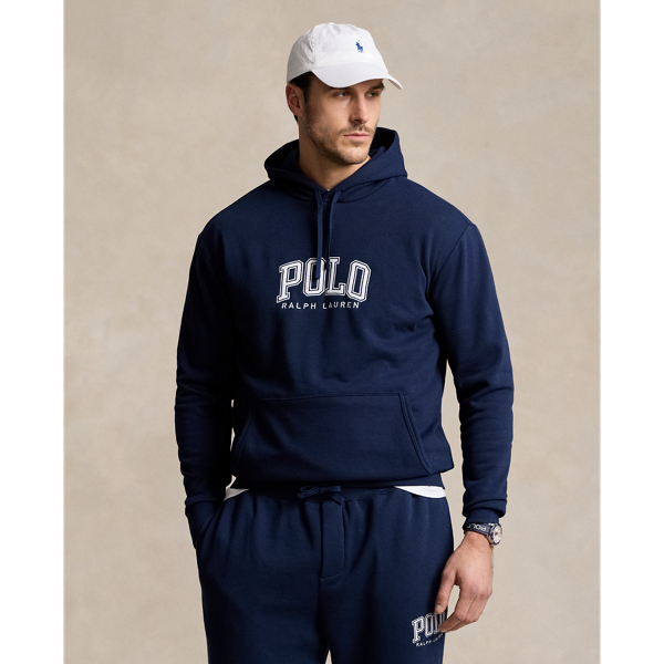 Polo Ralph Lauren Logo Fleece Hoodie In Cruise Navy