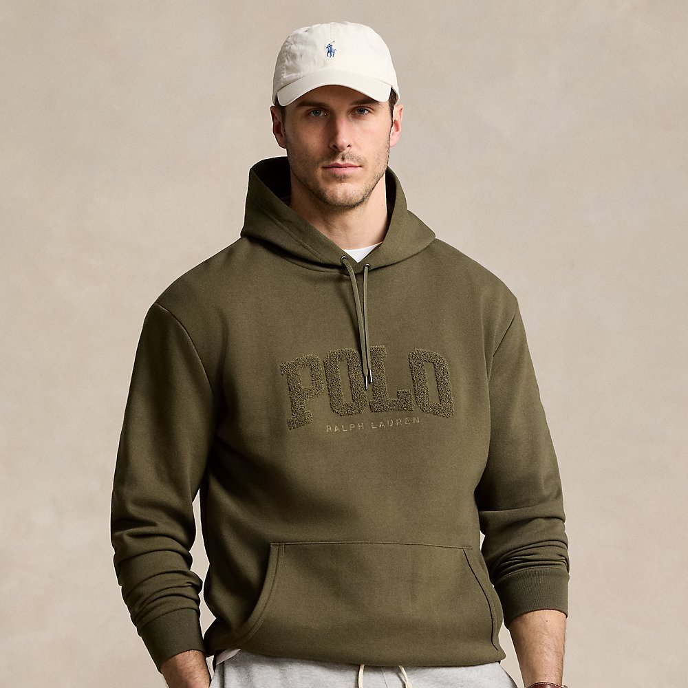 Polo Ralph Lauren Logo Double-knit Hoodie In Tree Green