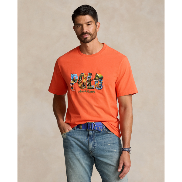 Polo Ralph Lauren Logo Jersey T-shirt In Orange Flame ModeSens