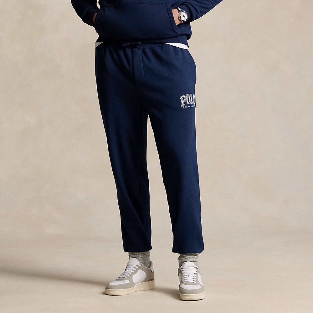 Shop Polo Ralph Lauren Logo Fleece Jogger Pant In Cruise Navy