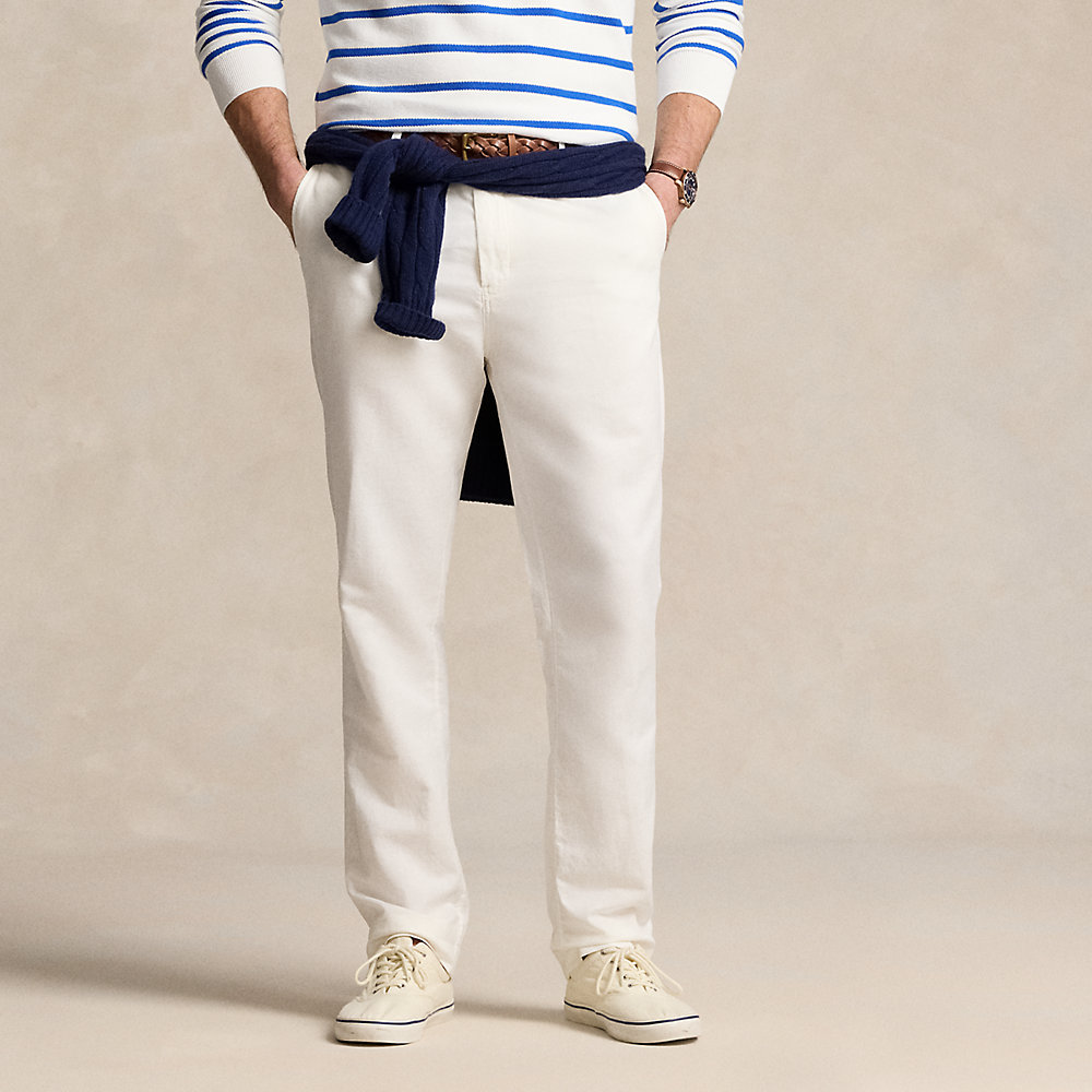 Polo Ralph Lauren Classic Fit Linen-cotton Pant In Deckwash White