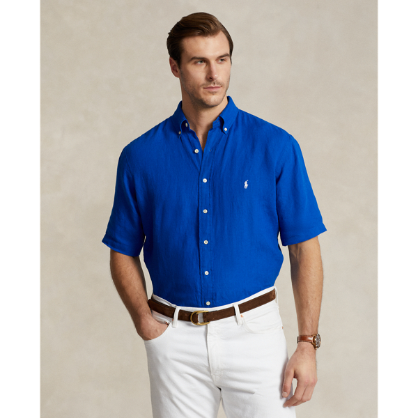 Polo Ralph Lauren Lightweight Linen Shirt In Heritage Blue