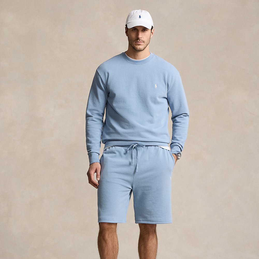 Shop Polo Ralph Lauren Loopback Fleece Short In Channel Blue