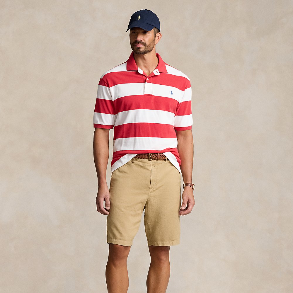 Shop Polo Ralph Lauren Classic Fit Linen-cotton Short In Coastal Beige