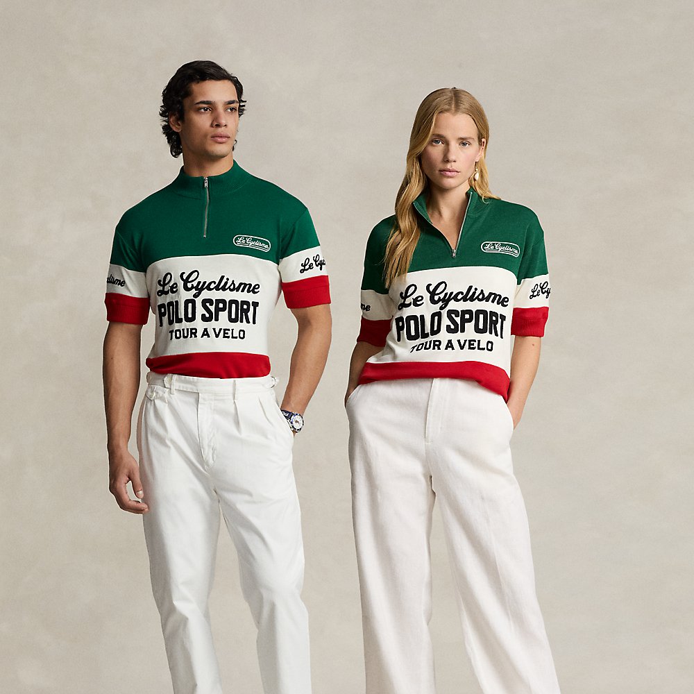 Ralph Lauren Polo Sport Jersey Quarter-zip Shirt In Rl 2000 Red Multi
