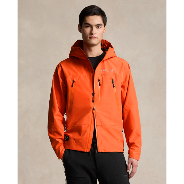Ralph Lauren Water-repellent Hooded Jacket In Orange Flame