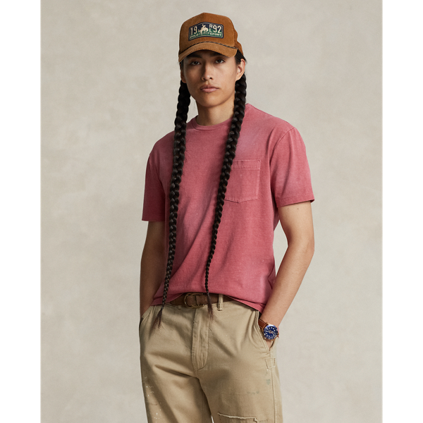 Ralph Lauren Classic Fit Jersey Pocket T-shirt In Chili Pepper