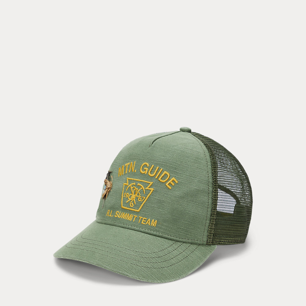 Polo Ralph Lauren Reverse-sateen Trucker Cap In Green