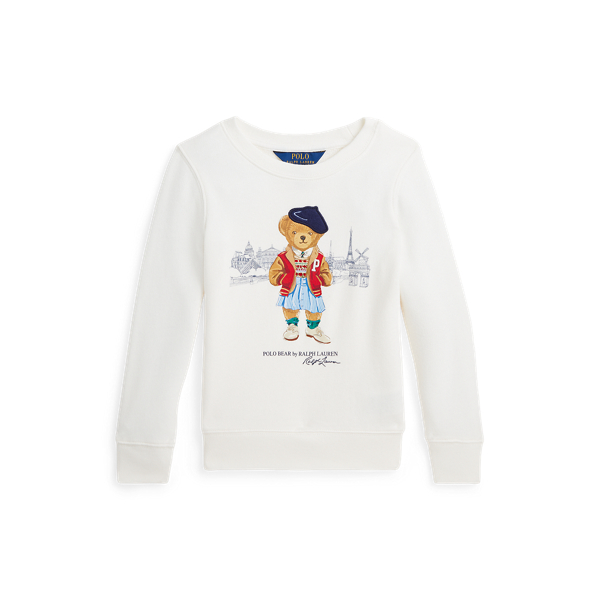 Shop Ralph Lauren Polo Bear Paris Terry Sweatshirt In White