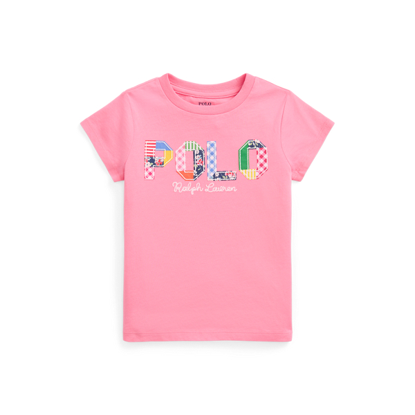 Shop Ralph Lauren Mixed-logo Cotton Jersey Tee In Pink