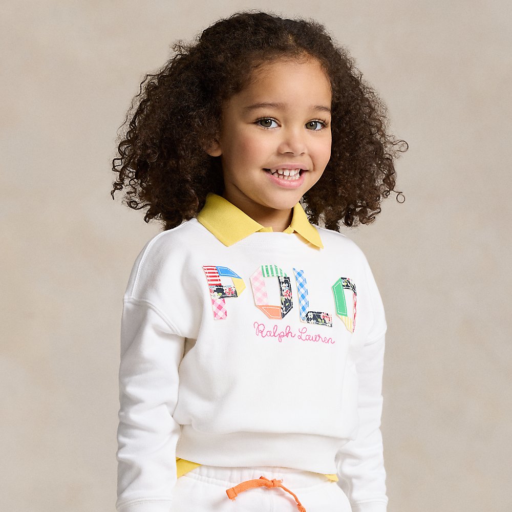 Polo Ralph Lauren Kids' Mixed-logo Terry Sweatshirt In White