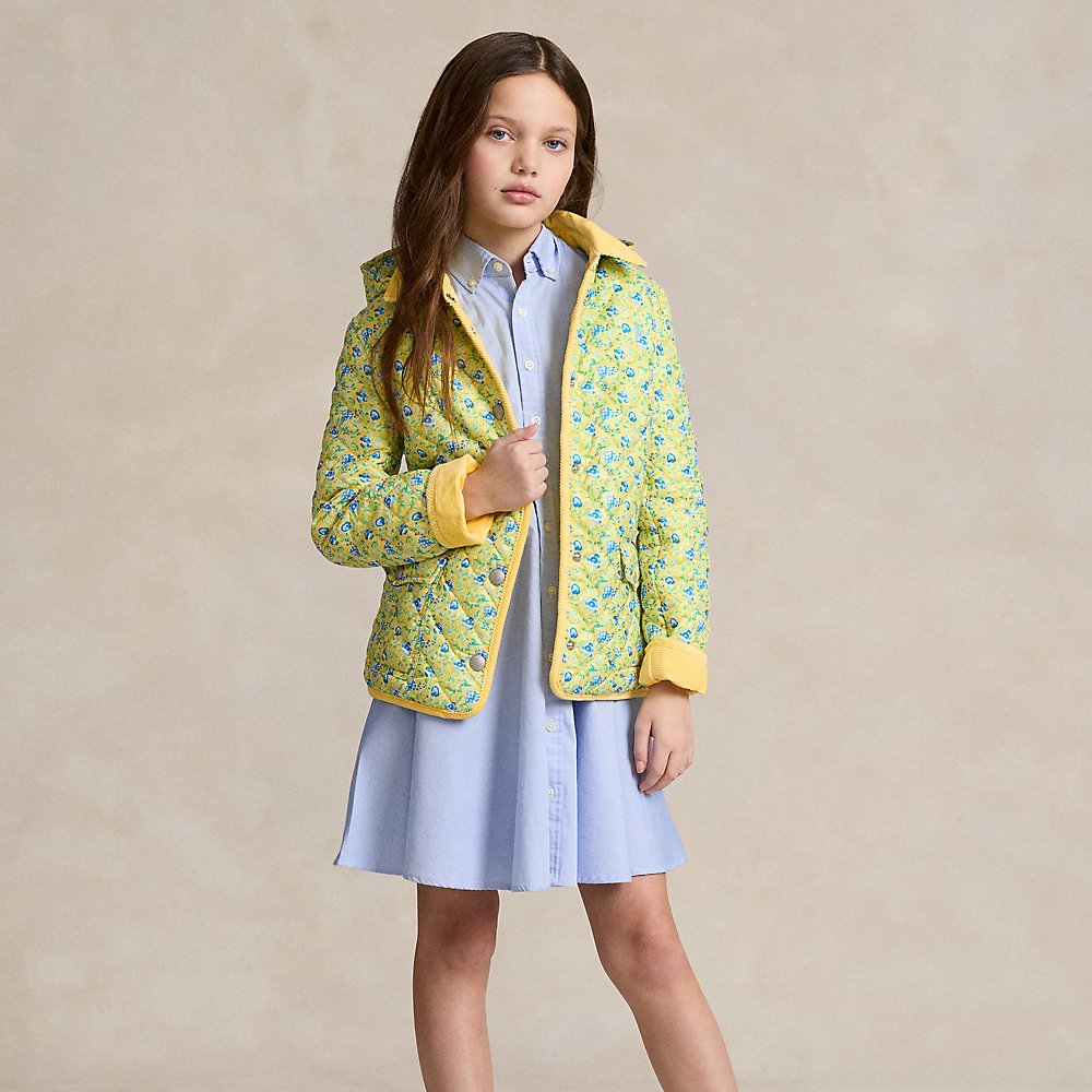 Polo Ralph Lauren Kids' Quilted Water-resistant Barn Jacket In Beneda Floral