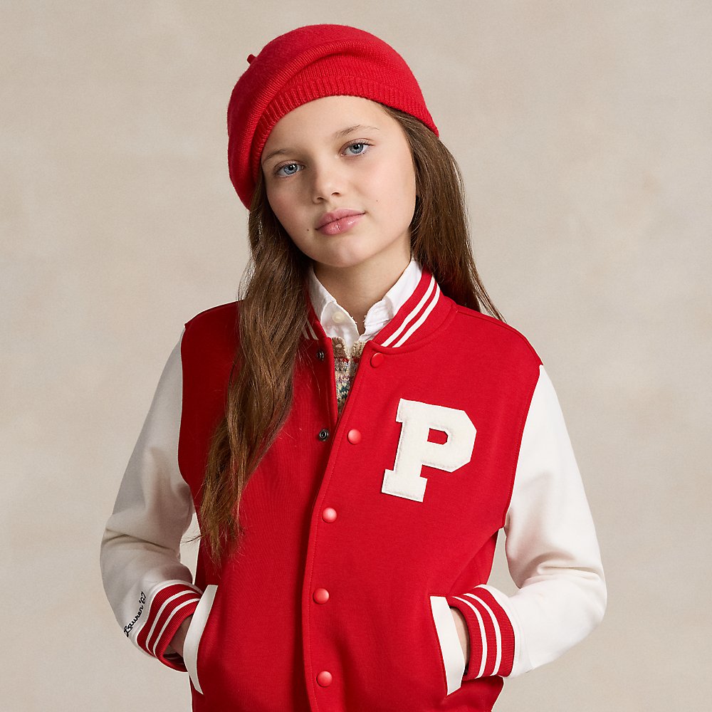 Polo Ralph Lauren Kids' Logo Double-knit Baseball Jacket In Rl 2000 Red