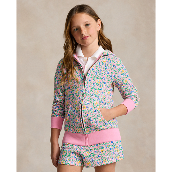Polo Ralph Lauren Kids' Floral French Terry Full-zip Hoodie In Beneda Floral