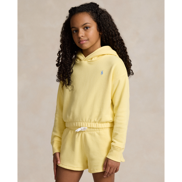 Shop Polo Ralph Lauren Terry Boxy Hoodie In Wicket Yellow