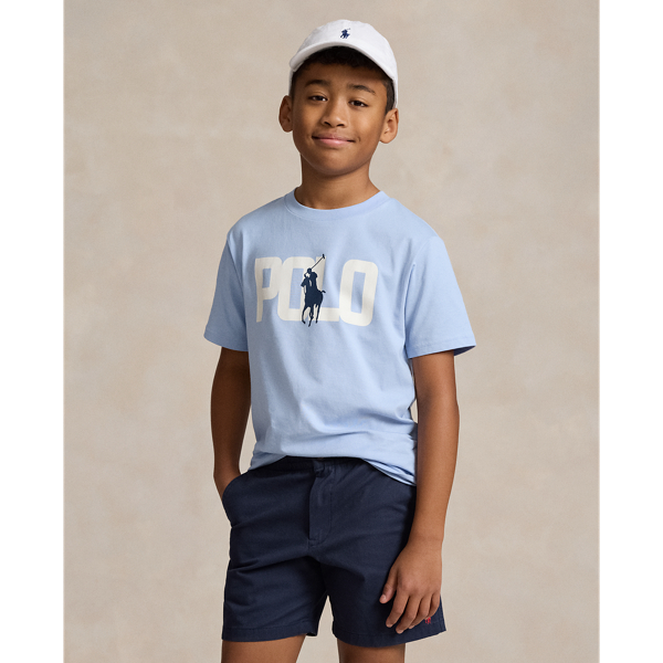 Polo Ralph Lauren Kids' Color-changing Logo Cotton Jersey Tee In Blue Hyacinth