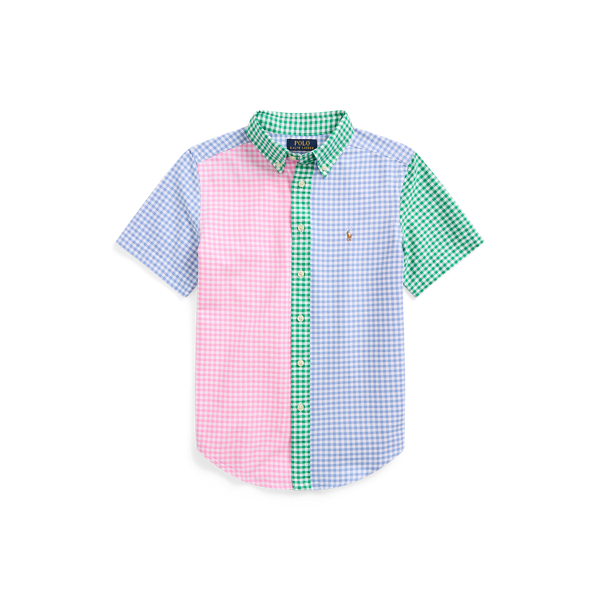 Shop Ralph Lauren Gingham Oxford Short-sleeve Fun Shirt In Multi