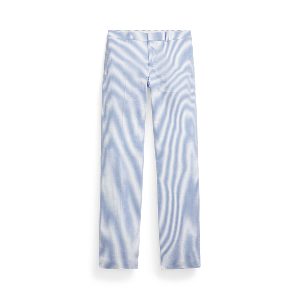 Polo Ralph Lauren Cotton Seersucker Suit Trouser In Blue/white