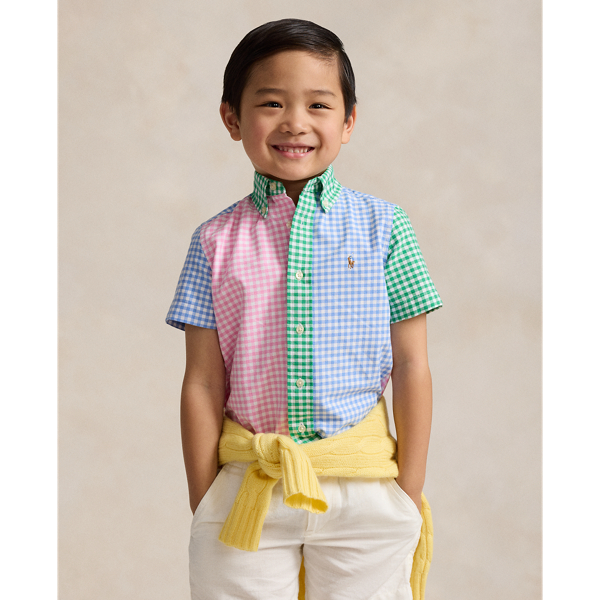 POLO RALPH LAUREN GINGHAM OXFORD SHORT-SLEEVE FUN SHIRT