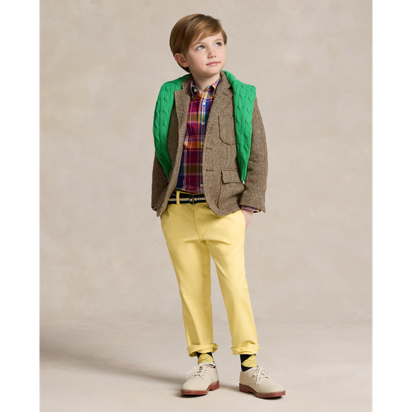 Polo Ralph Lauren Big Boys Straight Fit Flex Abrasion Twill Pants In Corn Yellow