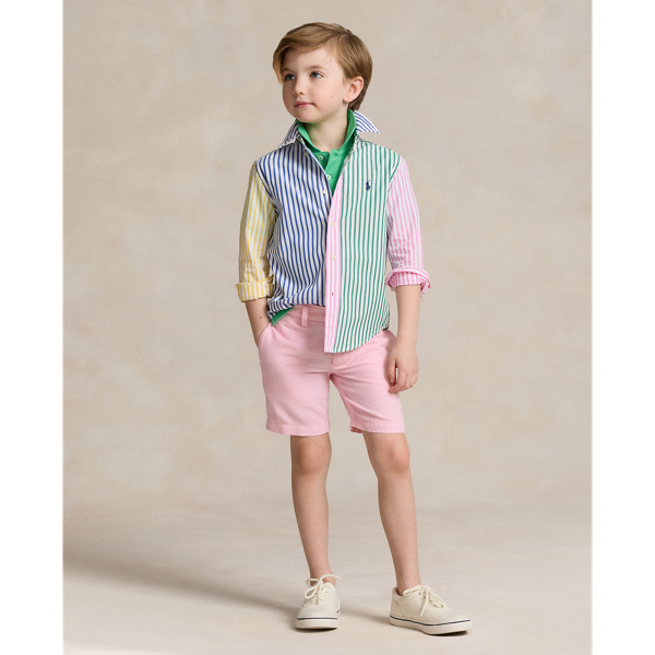 Polo Ralph Lauren Toddler And Little Boys Straight Fit Linen-cotton Shorts In Carmel Pink