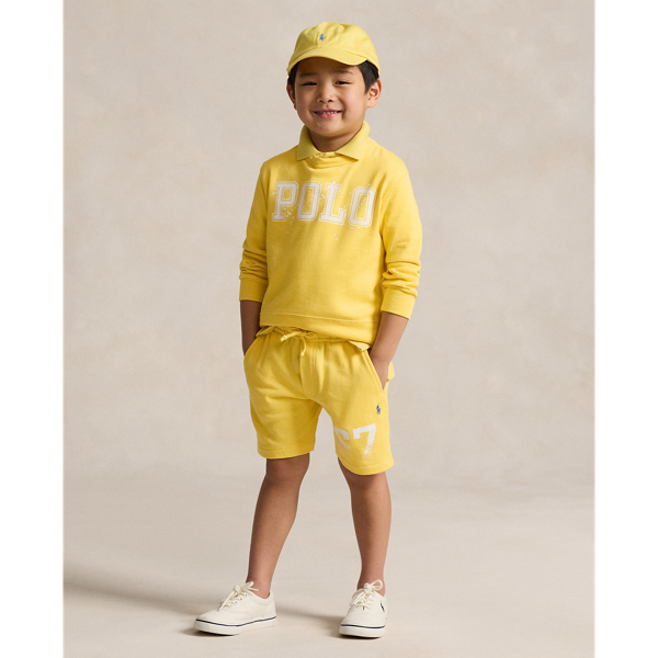 Polo Ralph Lauren Kids' Spa Terry Graphic Short In Oasis Yellow