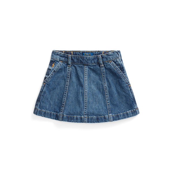 Shop Ralph Lauren Cotton Denim Skirt In Blue