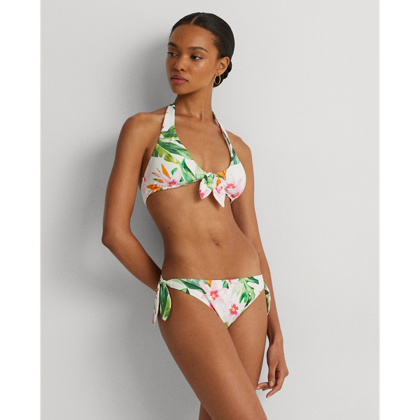 Shop Lauren Ralph Lauren Floral Side-tie Hipster Bikini Bottom In Multi