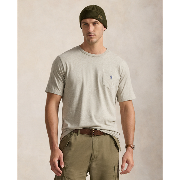 Polo Ralph Lauren Classic Fit Jersey Pocket Tee In New Grey Heather