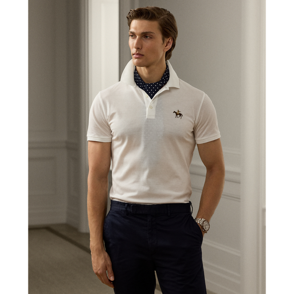Polo en piqué Custom Slim Fit - Purple Label - Modalova