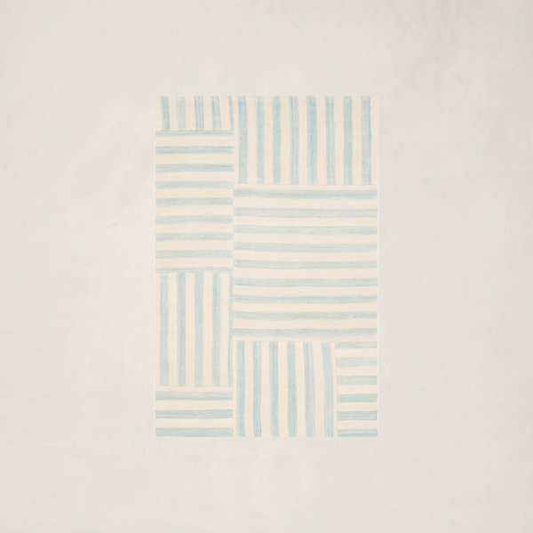 Polo Ralph Lauren Canyon Stripe Patch Rug In Sky