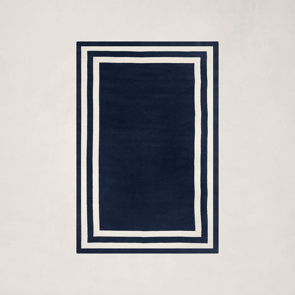 Polo Ralph Lauren Fitzgerald Border Rug In Midnight