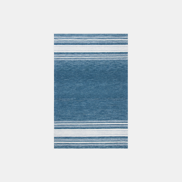 Polo Ralph Lauren Drift Stripe Rug In Blue/ivory