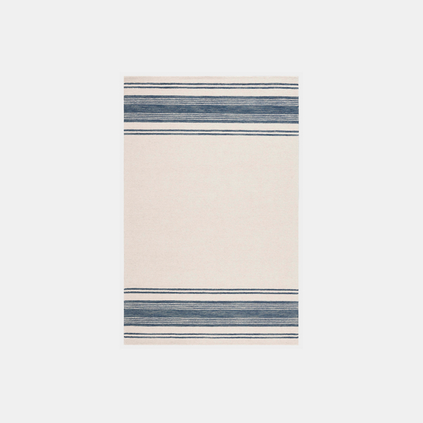 Ralph Lauren Drift Stripe Rug In Ivory/blue