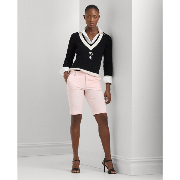 Ralph Lauren Bi-stretch Twill Short In Pink Opal