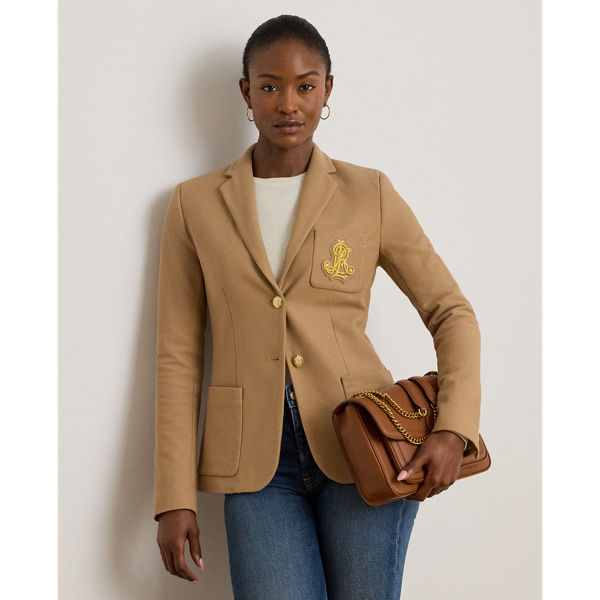 Ralph Lauren Bullion Jacquard Blazer In Brown