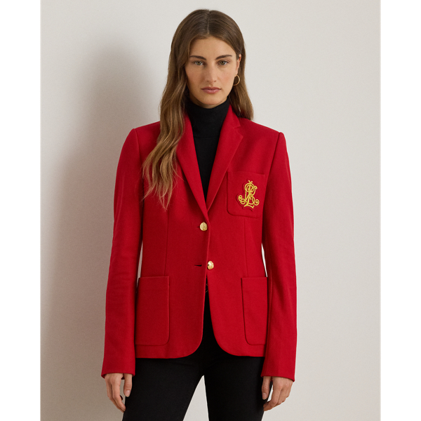 Ralph Lauren Bullion Jacquard Blazer In Red